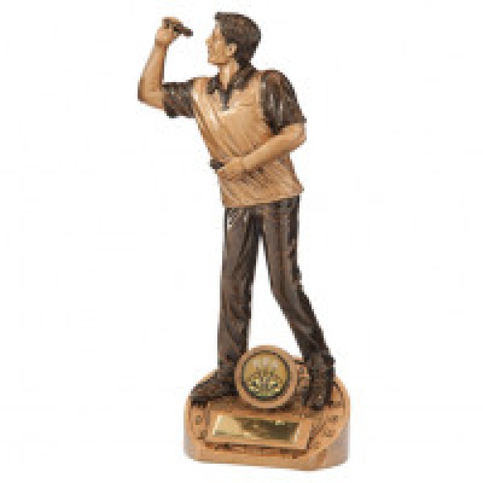 BULLSEYE MALE DARTS TROPHY - 190MM 